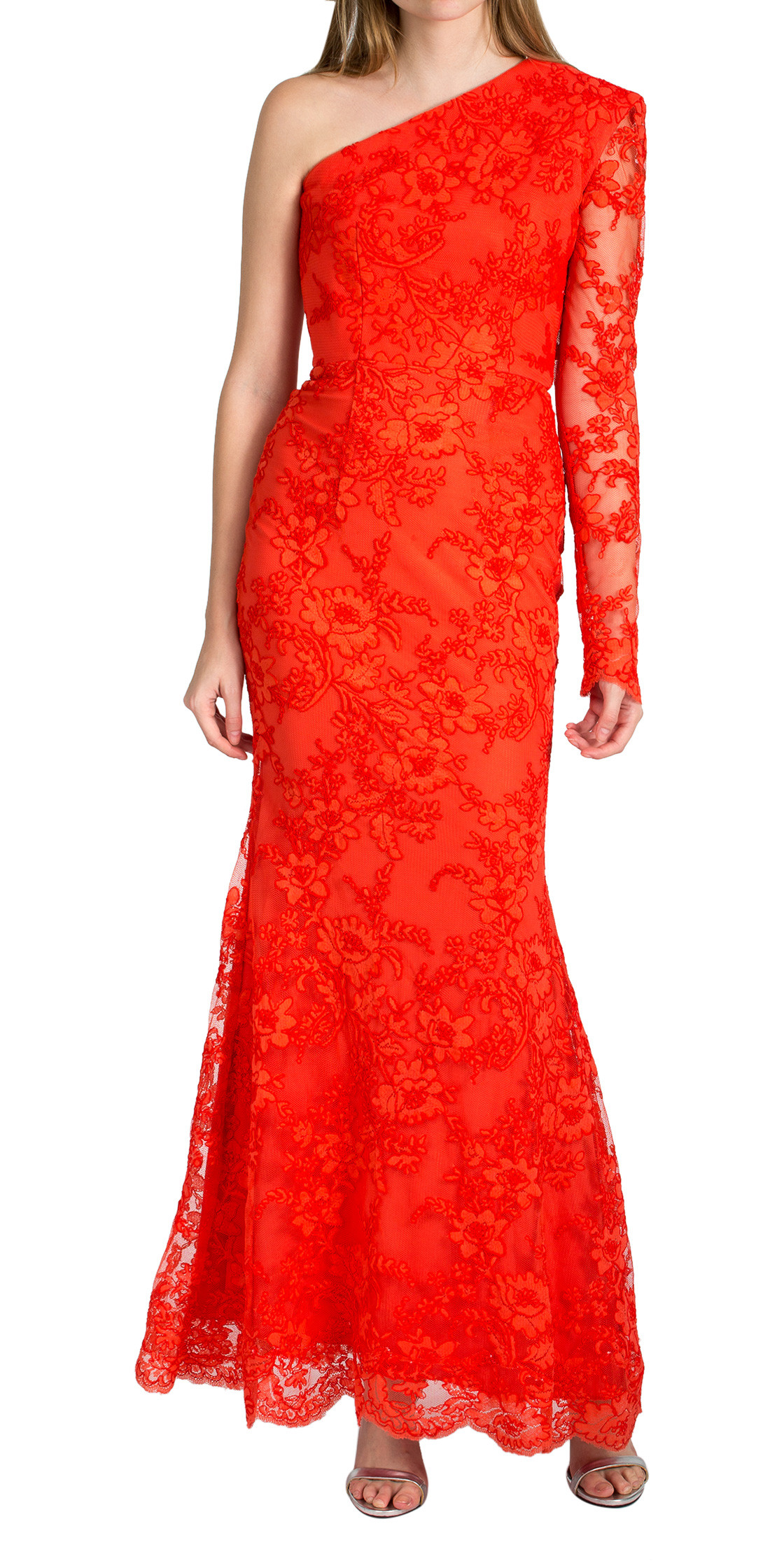 Alex Perry One Shoulder Cord Lace Gown Wedding Dresses Rental