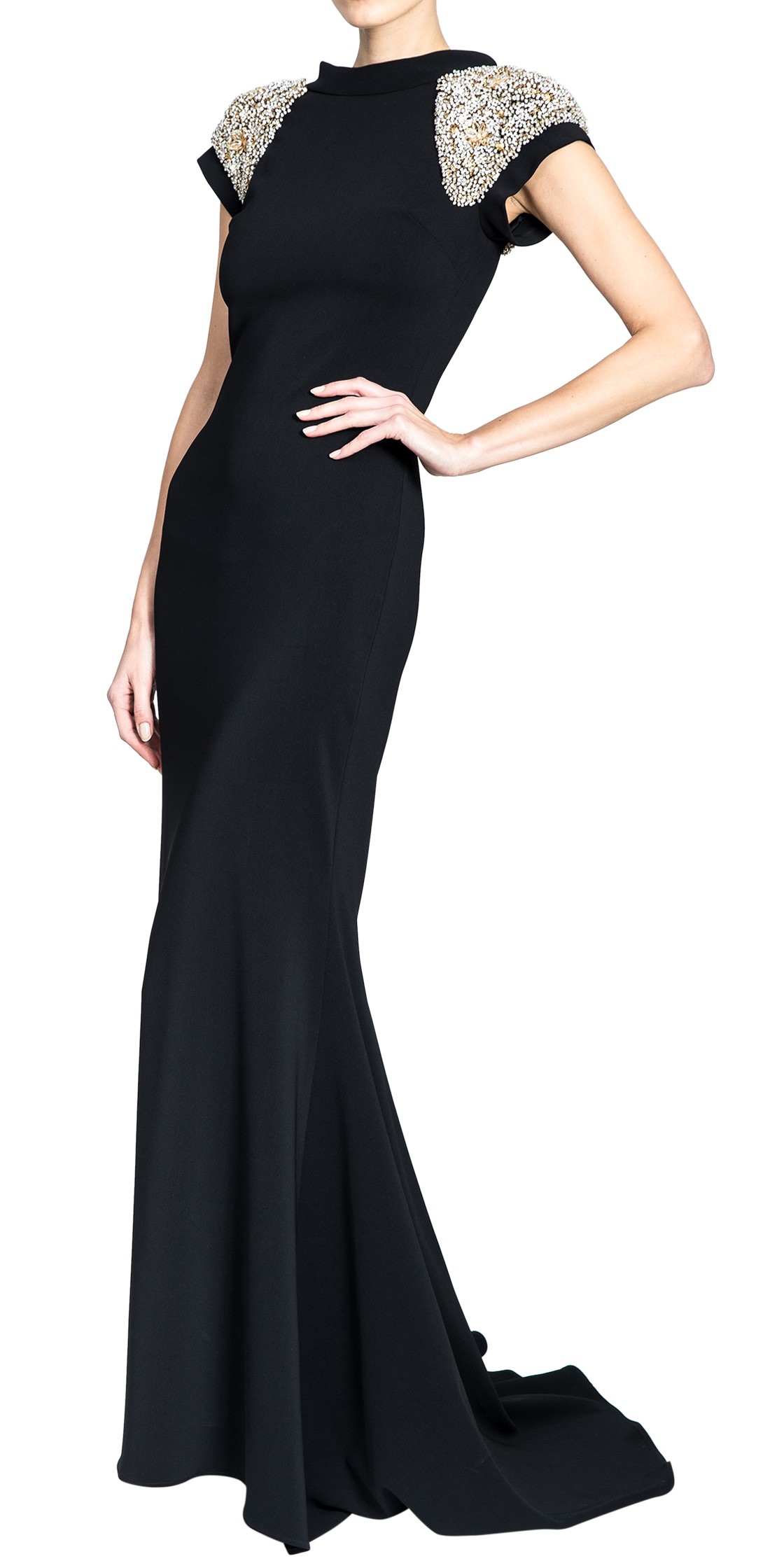 badgley mischka embellished dress