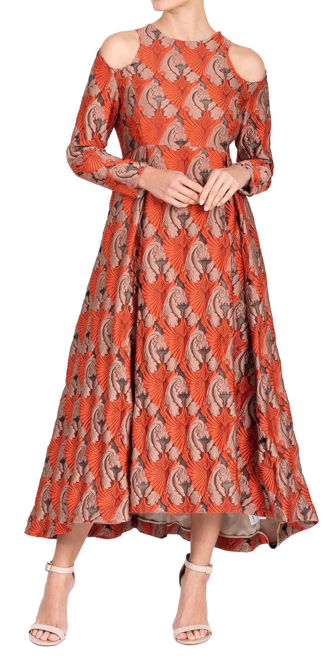 strapless open back dress Rent Emilia Wickstead Orange Dress