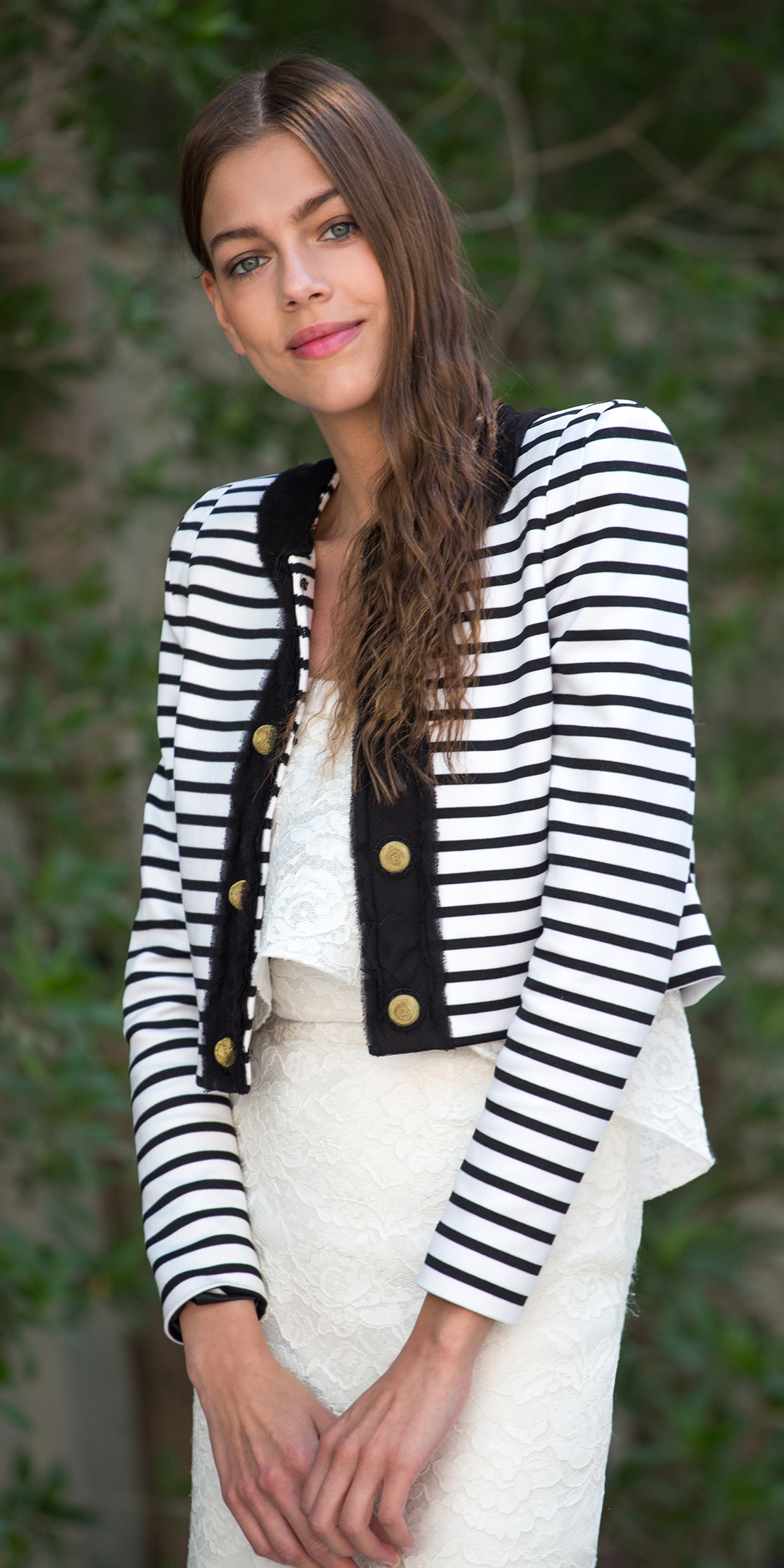 Markus Lupfer Striped Buttoned Jacket Designer Jacket Rental
