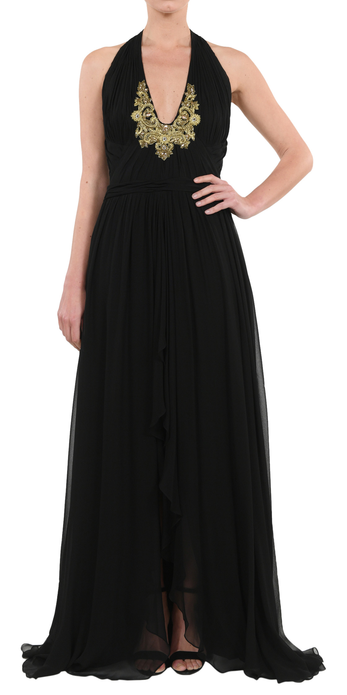 Marchesa Notte Embroidered Silk-georgette Gown | Evening Dress Rental |  Lebanon Rent a dress - Designer-24.com [D24]