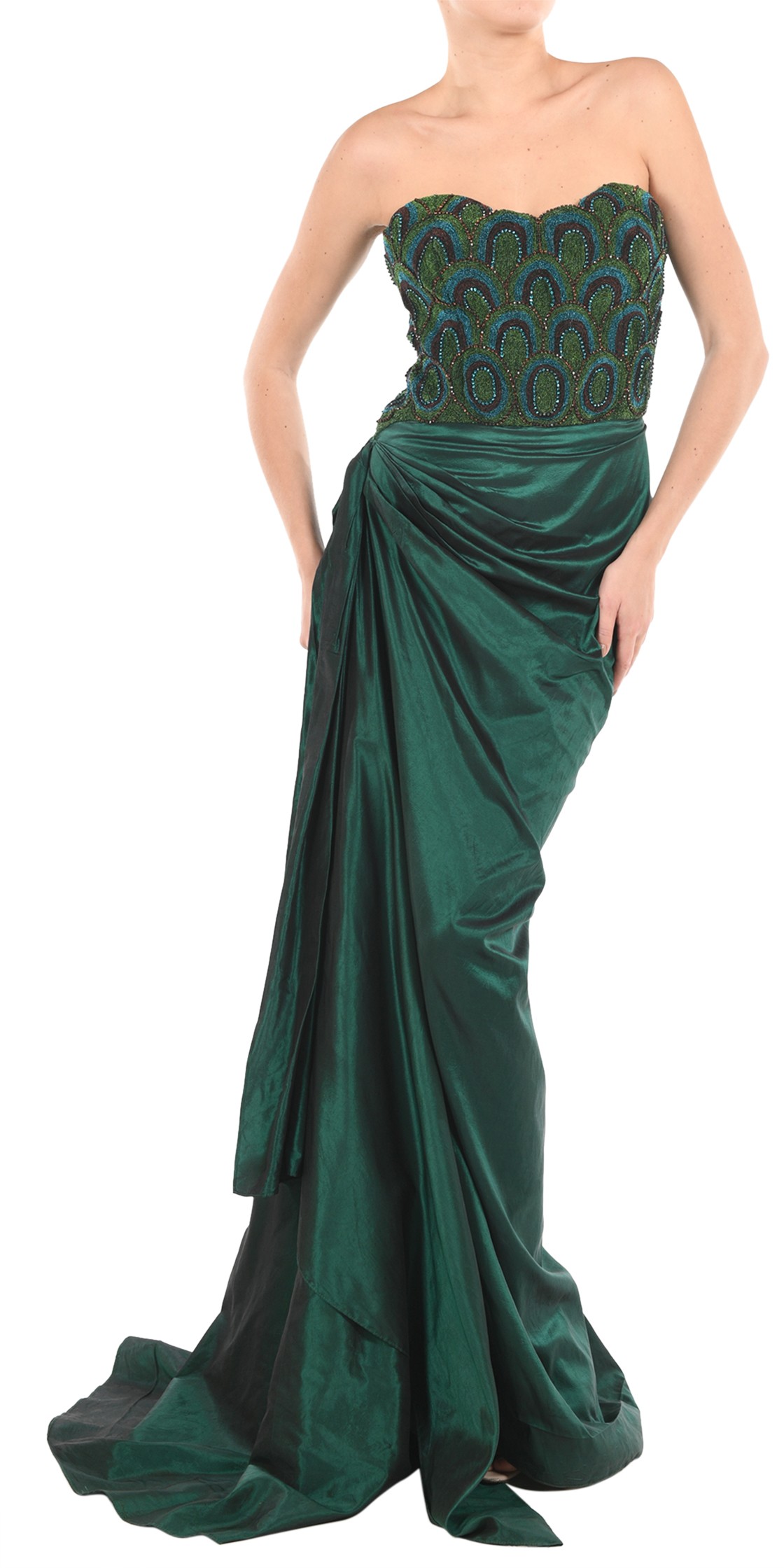 leaf design dress Lucy Dress it up with PMShip Mid Century Modern & Size:48