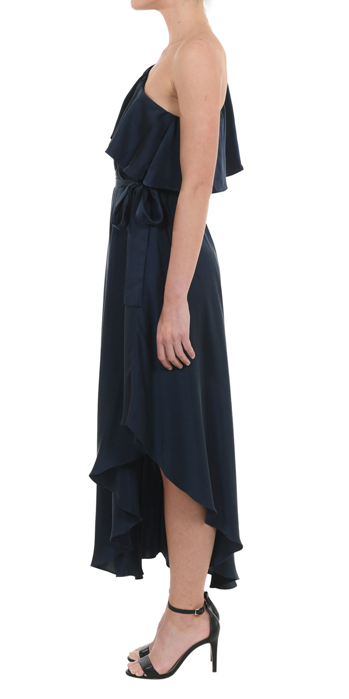 blue dress for baby girl Zimmermann Lulu Asymmetric Ruched Dress